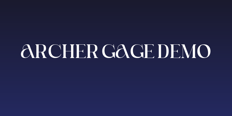 Archer Gage Demo Social Header