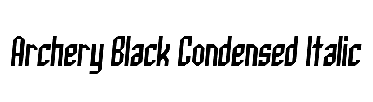 Archery Black Condensed Italic Font