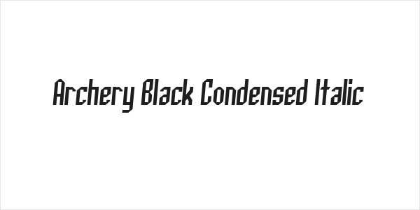 Archery Black Condensed Italic Logo