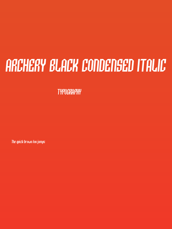 Archery Black Condensed Italic Poster