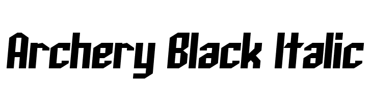 Archery Black Italic Fonte