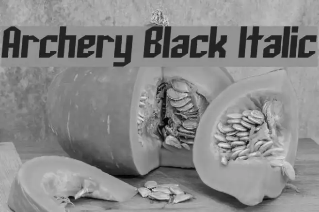 Archery Black Italic Example 2