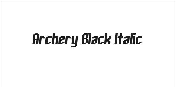 Archery Black Italic Logo