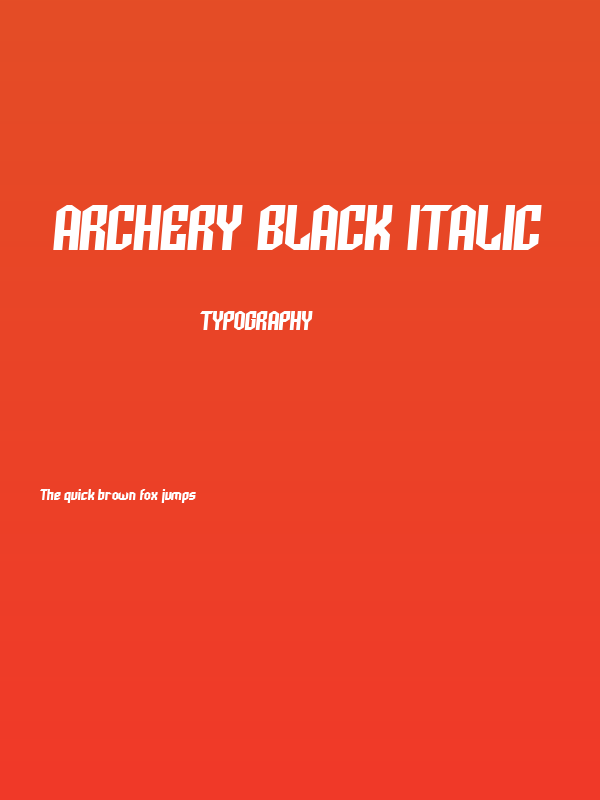 Archery Black Italic Poster