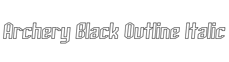 Archery Black Outline Italic لخطوط تنزيل