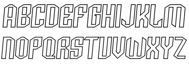 Archery Black Outline Italic 字体 大写