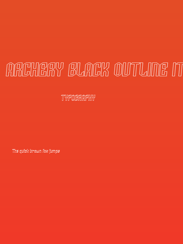 Archery Black Outline Italic Poster