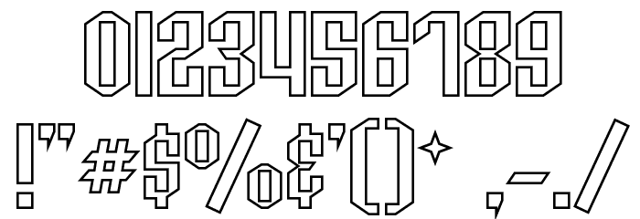 Archery Black Outline フォント その他の文字
