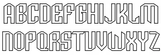 Archery Black Outline Font UPPERCASE