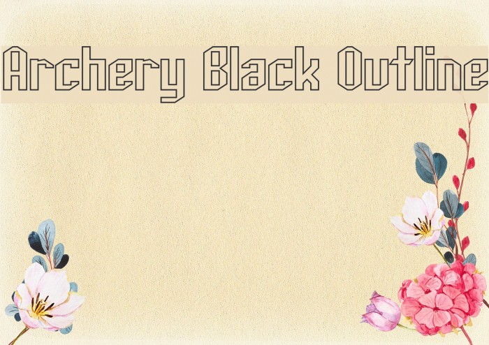 Archery Black Outline フォント examples