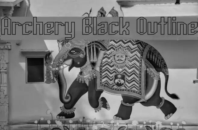 Archery Black Outline フォント examples