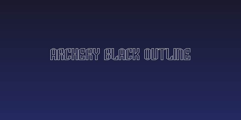 Archery Black Outline Social Header