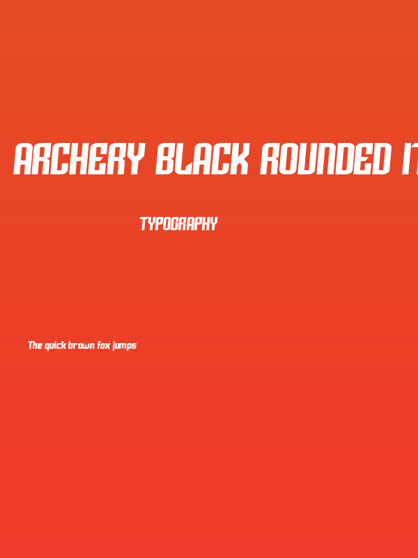 Archery Black Rounded Italic Poster