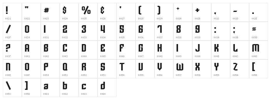 Archery Black Rounded Character Map
