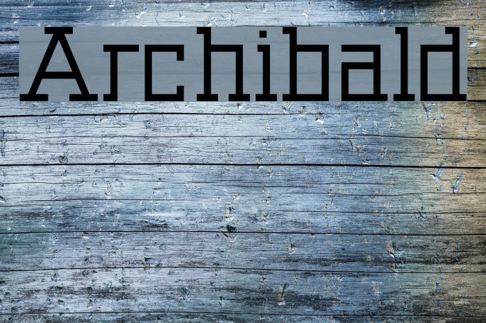 Archibald Font examples