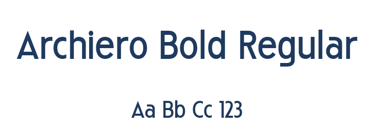 Archiero Bold Regular Font Preview