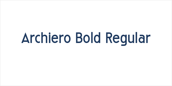 Archiero Bold Regular Logo