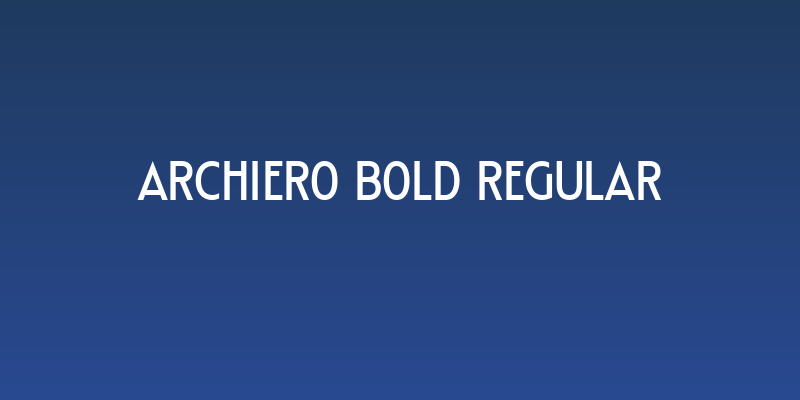 Archiero Bold Regular Social Header