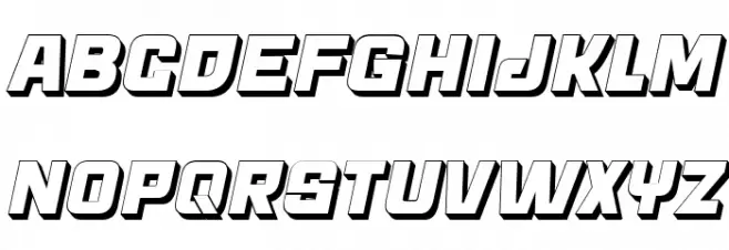 Archigadget 3D Italic 字体 大写