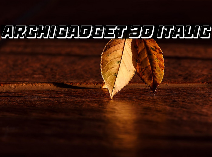 Archigadget 3D Italic Example 3