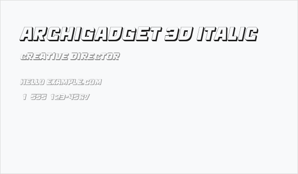 Archigadget 3D Italic Business Card
