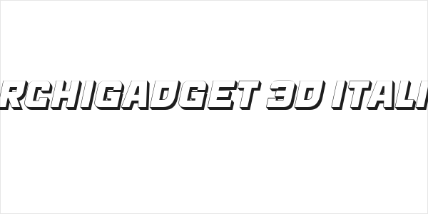 Archigadget 3D Italic Logo