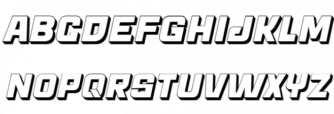 Archigadget 3D Italic 字体 小写