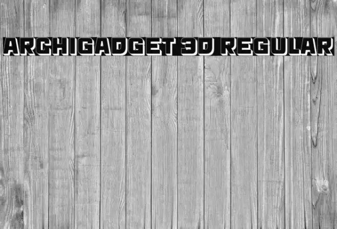 Archigadget 3D Regular Font examples