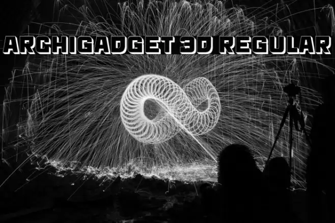 Archigadget 3D Regular Font examples