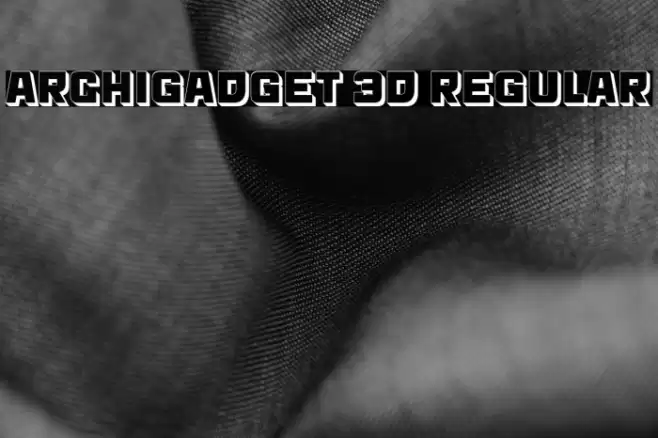 Archigadget 3D Regular Font examples