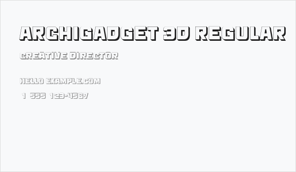 Archigadget 3D Regular Business Card