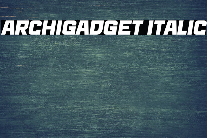 Archigadget Italic Example 1