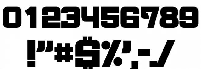 Archigadget Regular Font OTHER CHARS