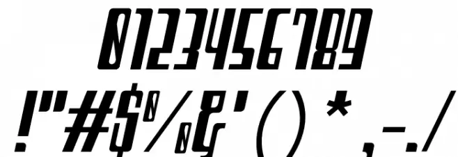 Archimate Italic Font OTHER CHARS