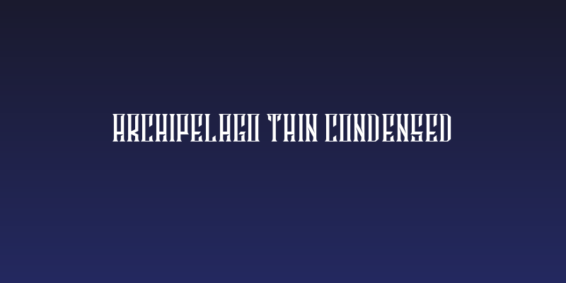 Archipelago Thin Condensed Social Header