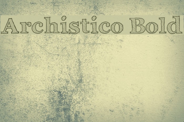 Archistico Bold Schriftart examples