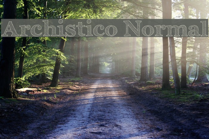 Archistico Normal Font examples