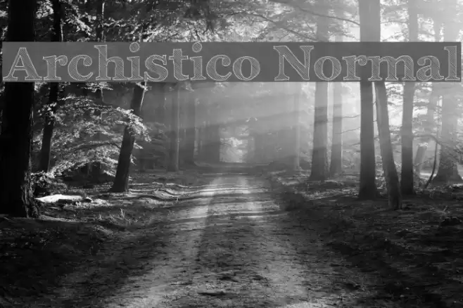 Archistico Normal Шрифта examples