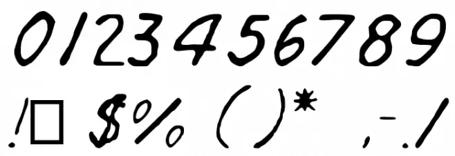 Architect Hand Font OTHER CHARS