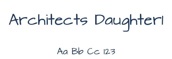 Architects Daughter1 Font Preview