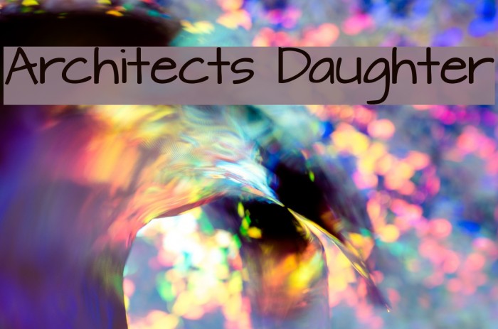 Architects Daughter Font examples