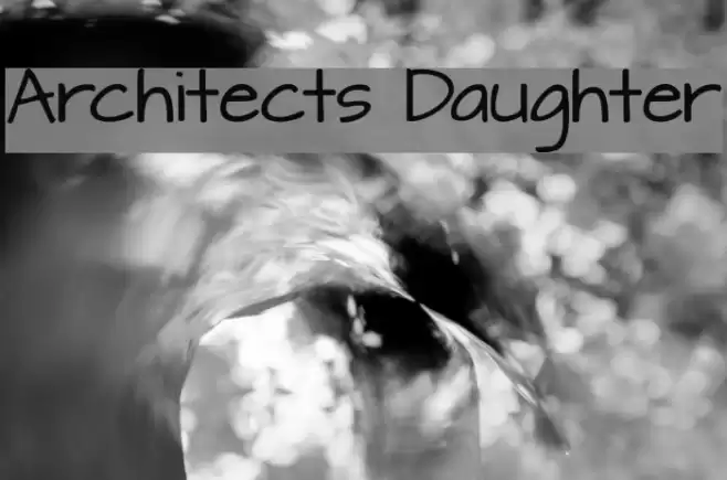 Architects Daughter Шрифта examples