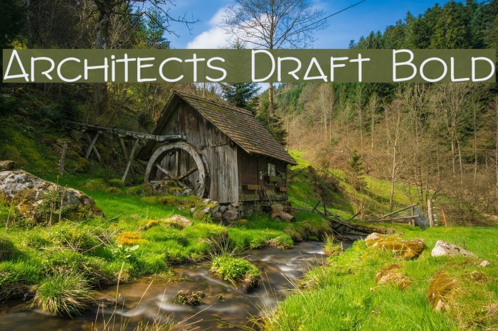 Architects Draft Bold Font examples