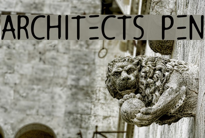 Architects Pen Font examples