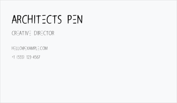 Architects Pen Business Card