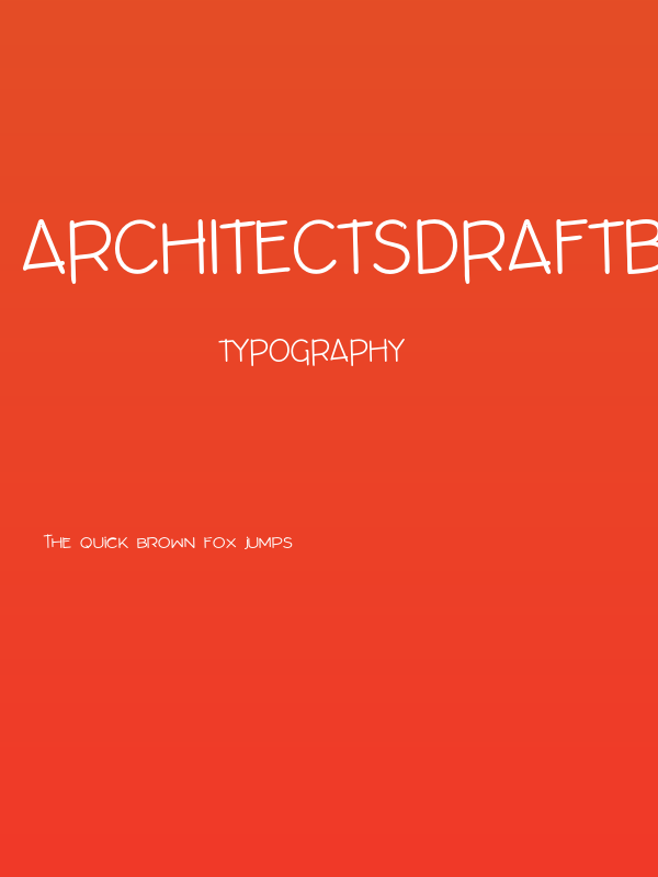 ArchitectsDraftBold Poster