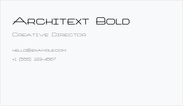 Architext Bold Business Card