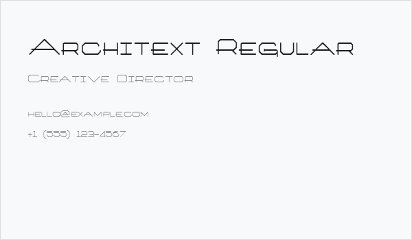 Architext Regular Business Card