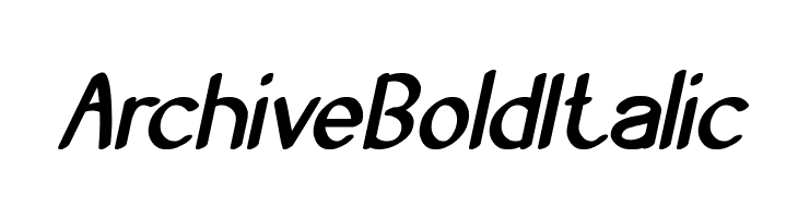 Archive Bold Italic  Free Fonts Download