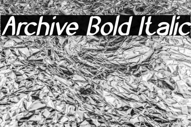 Archive Bold Italic Font examples